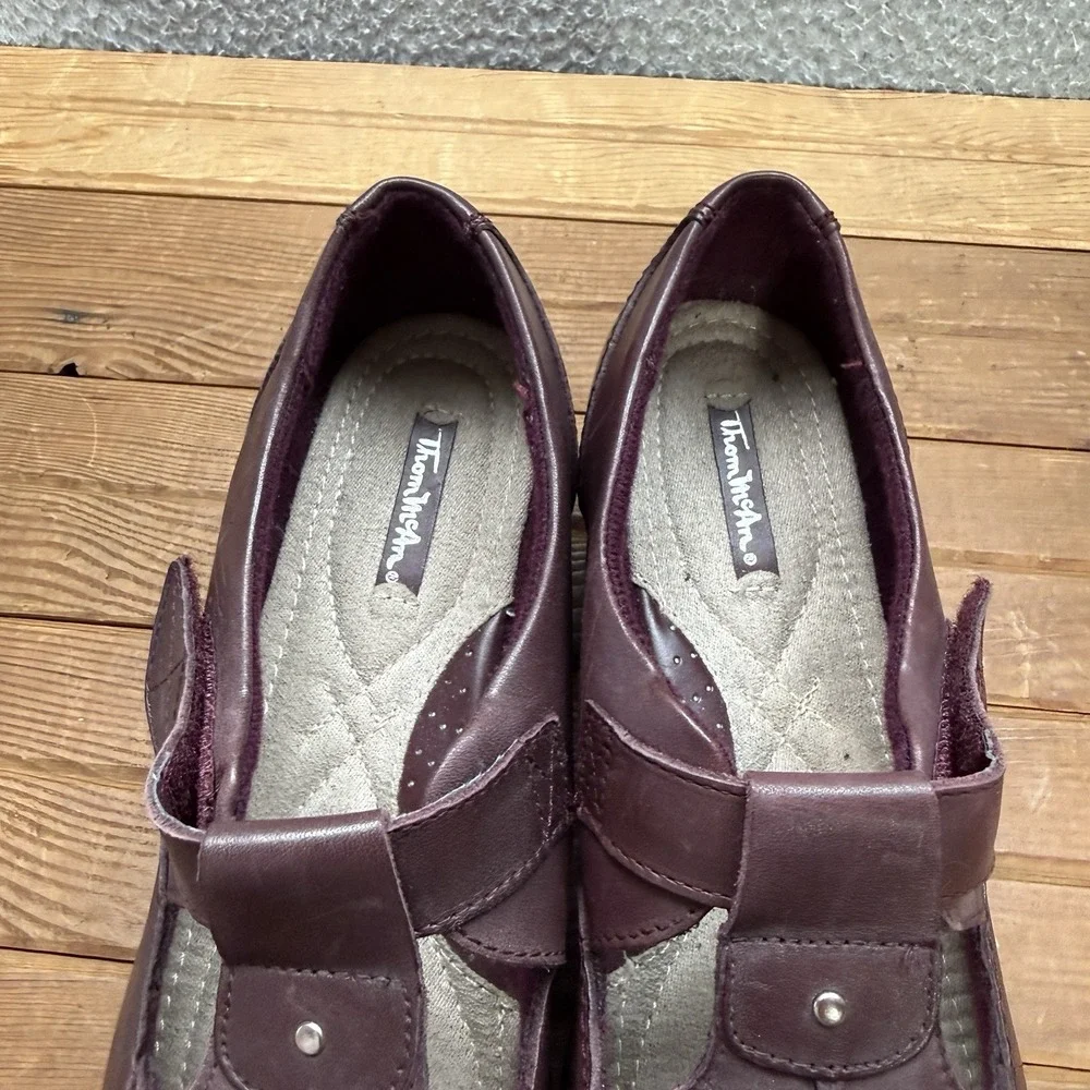 Thom McAn Shoes Womens 9W‎ Cranberry Hilliard Leather Mary Jane Loafers Preppy